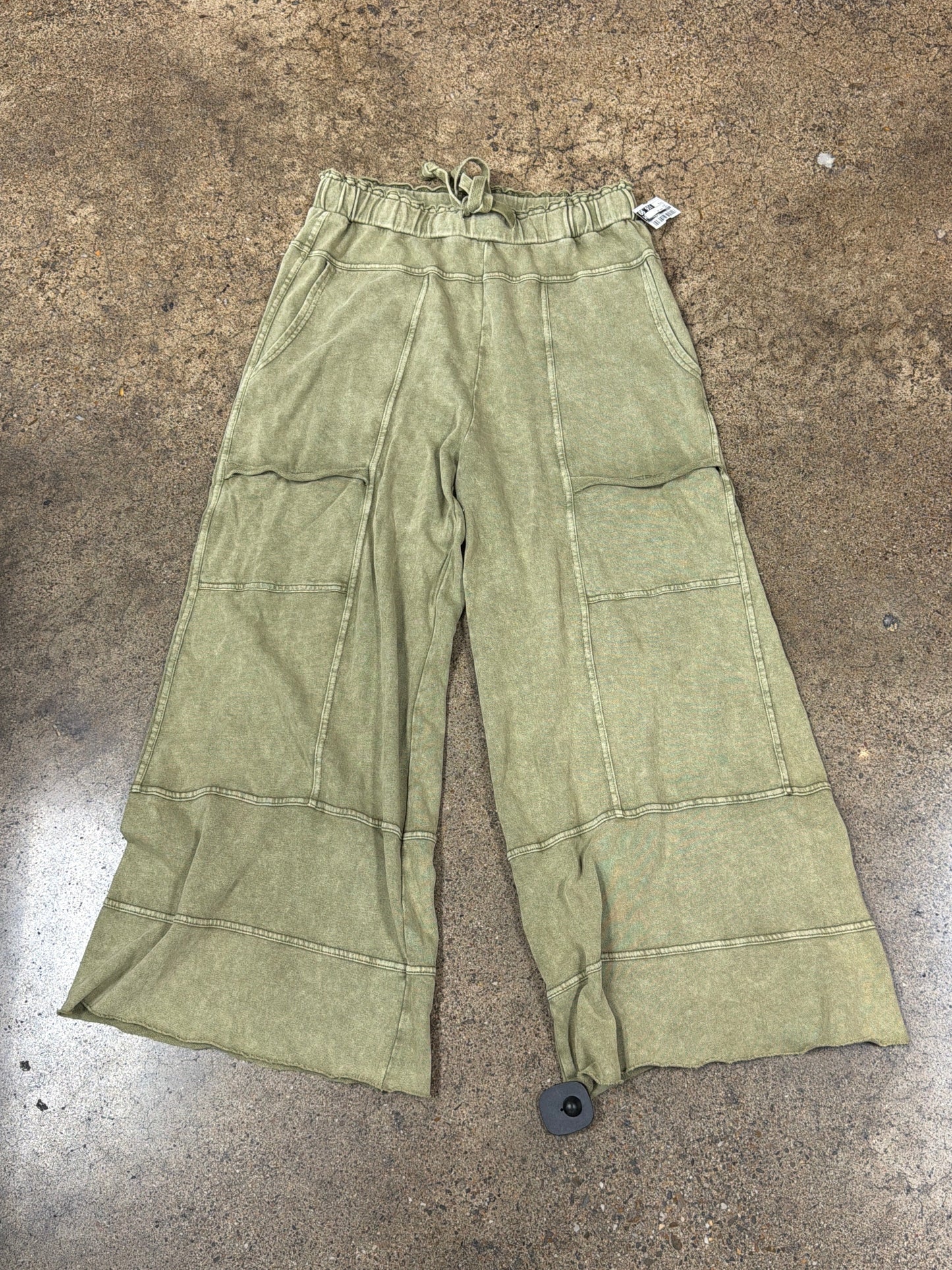 Pants Wide Leg By Easel In Green, Size:M