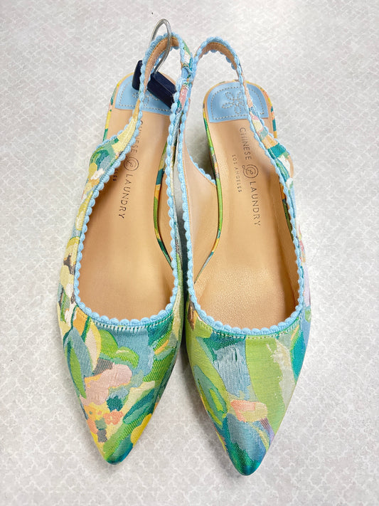 Shoes Heels Block By Chinese Laundry In Floral Print, Size:11