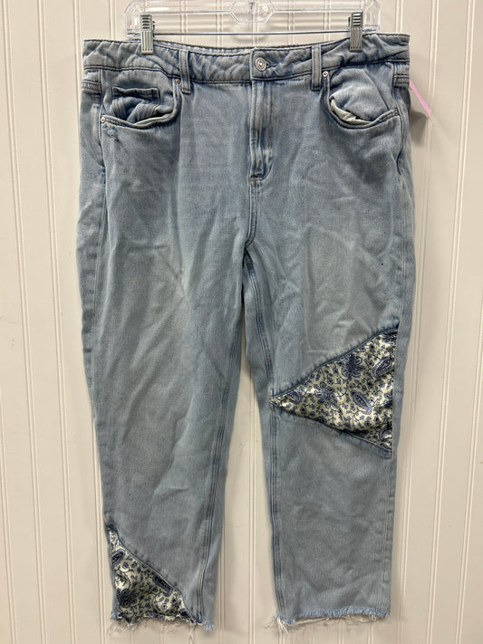 Jeans Straight By Paige In Blue Denim, Size:12