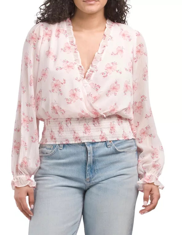 Top Long Sleeve Basic By Joie In Pink, Size: Xs