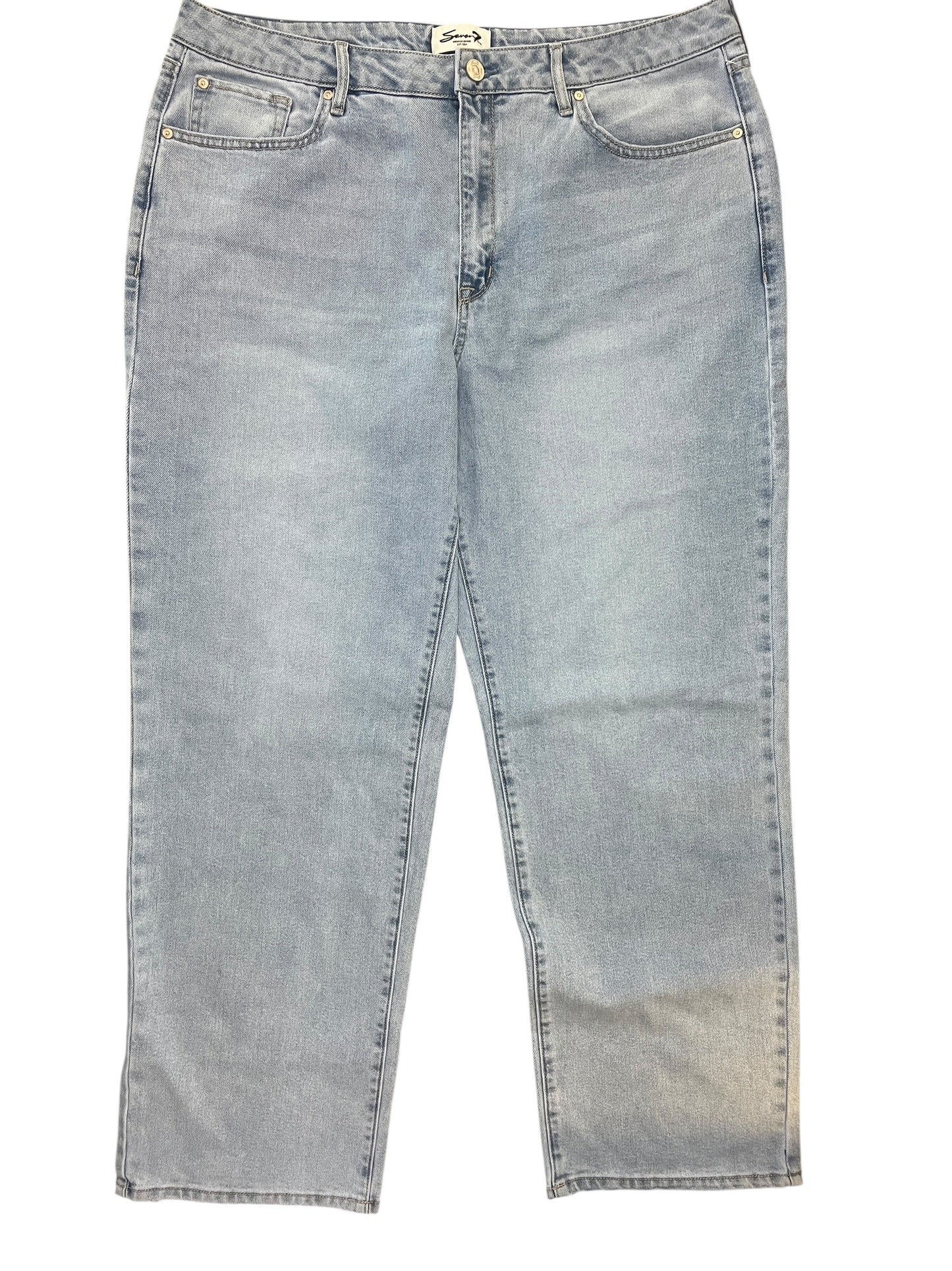 Jeans Straight By Seven 7 In Blue Denim, Size:16