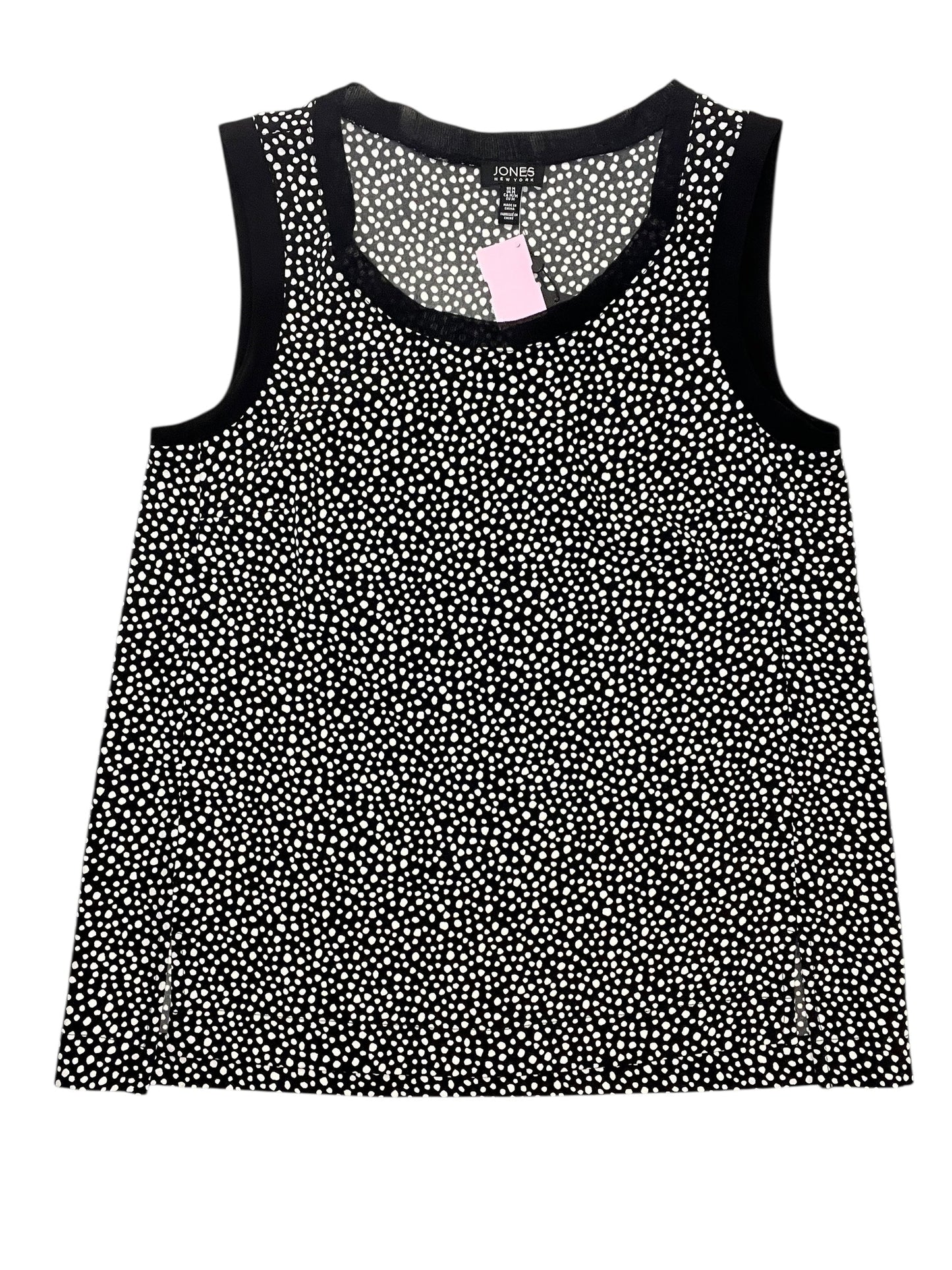 Blouse Sleeveless By Jones New York In Black & White, Size:M