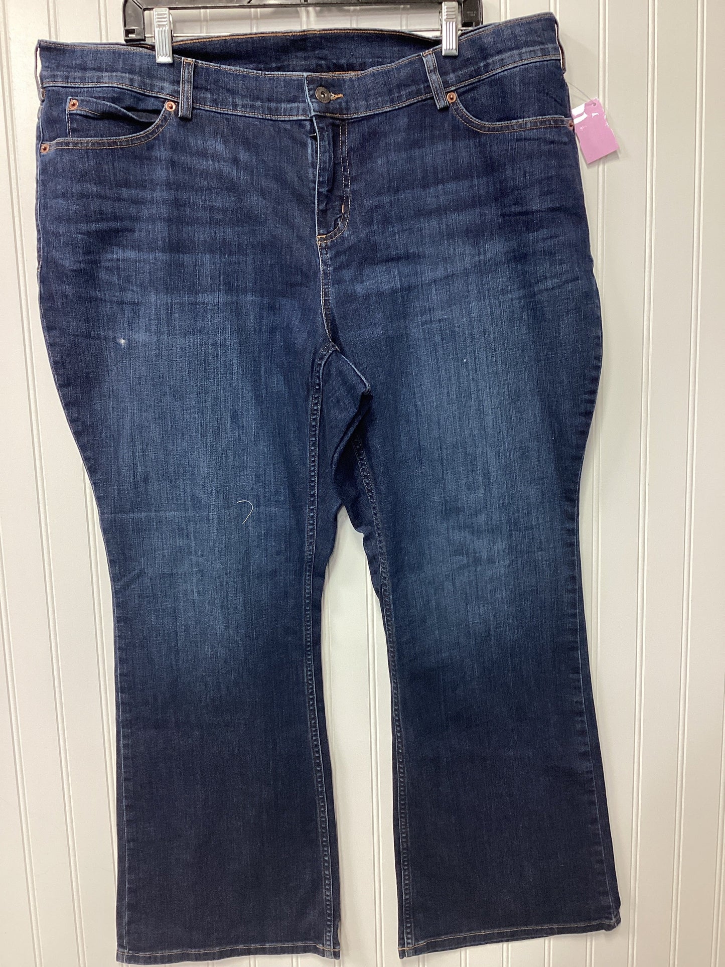 Jeans Boot Cut By Duluth Trading In Blue Denim, Size:20