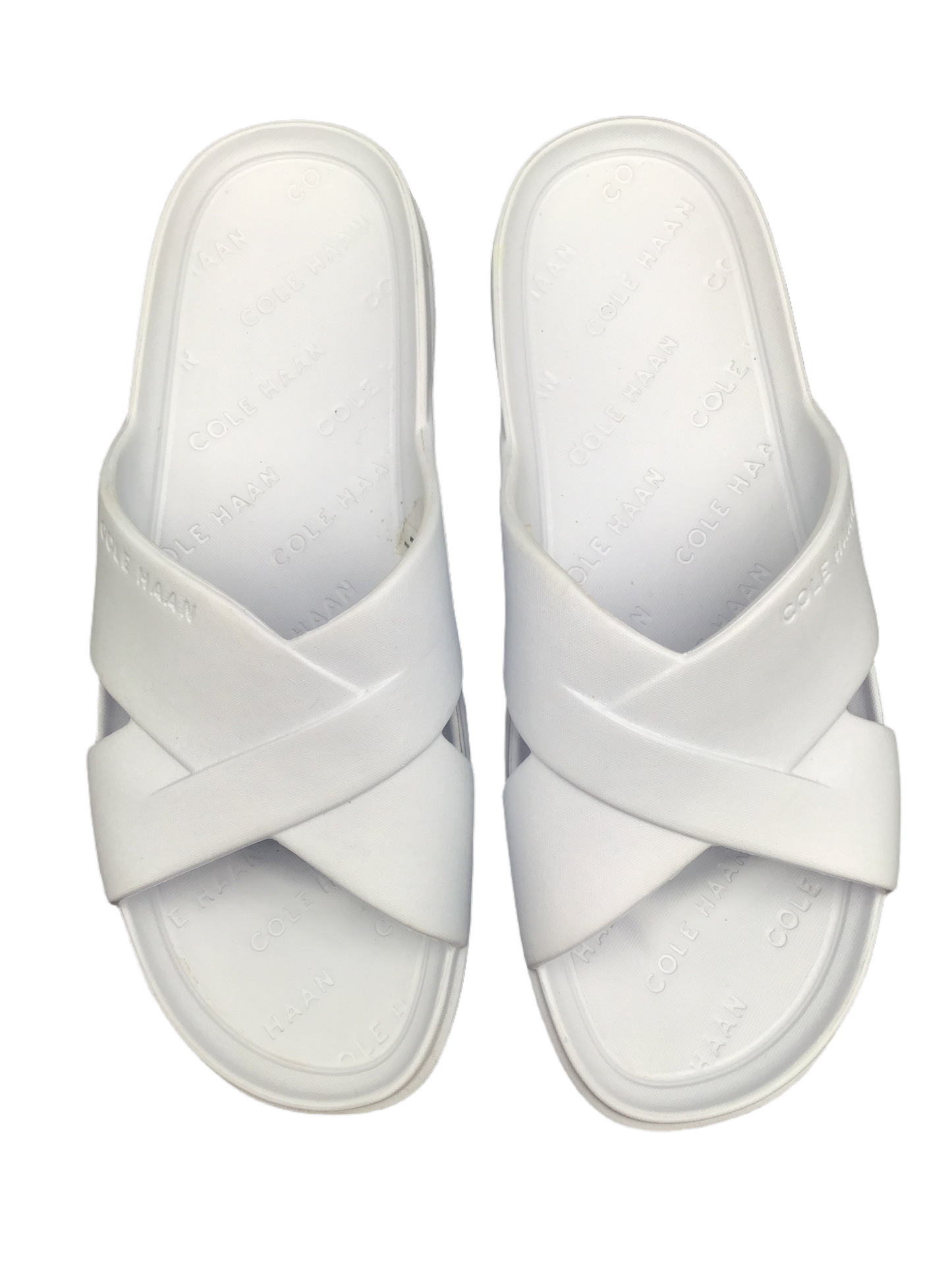 White Sandals Designer Cole-haan, Size 10