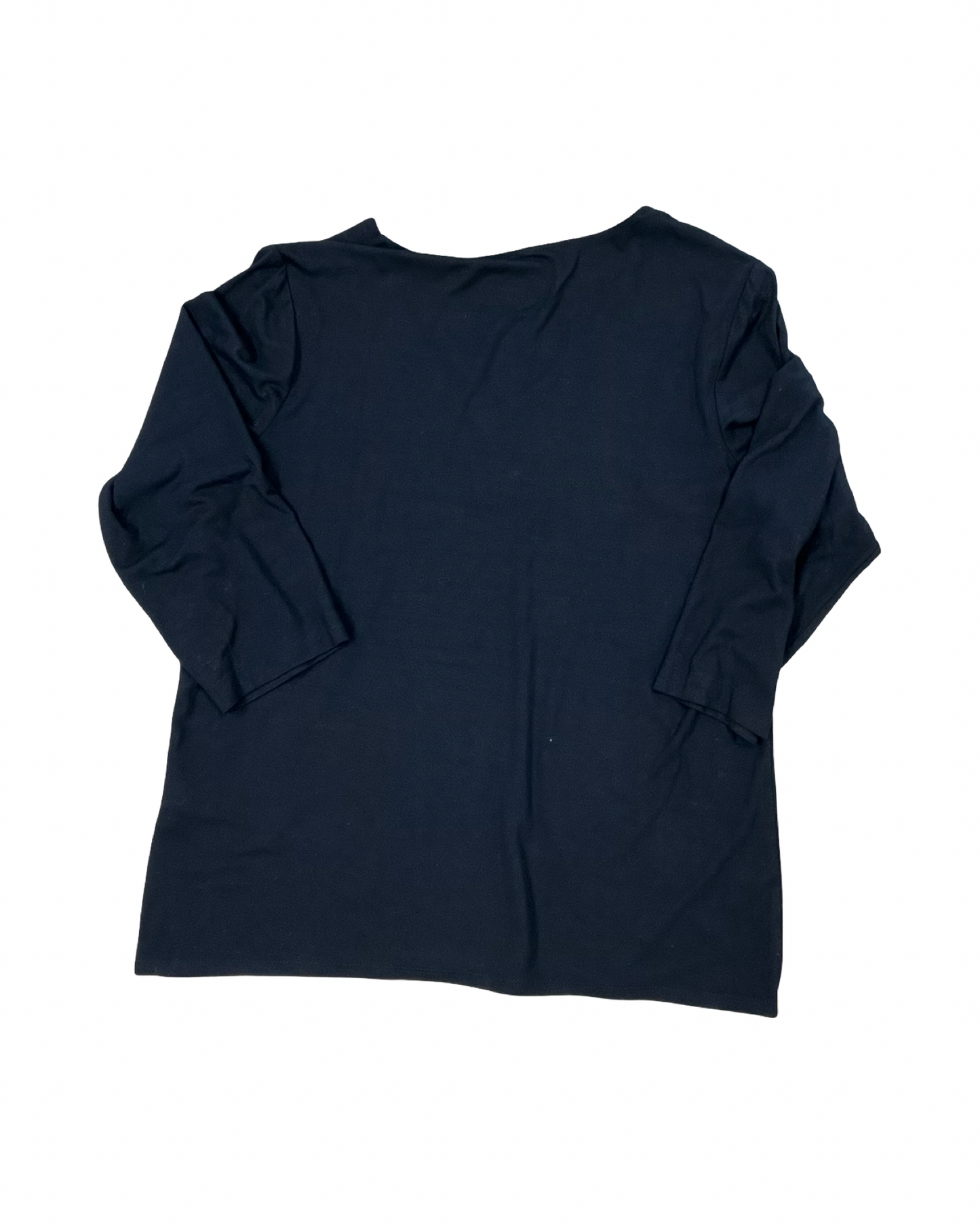 Top 3/4 Sleeve By Chicos In Black, Size:M