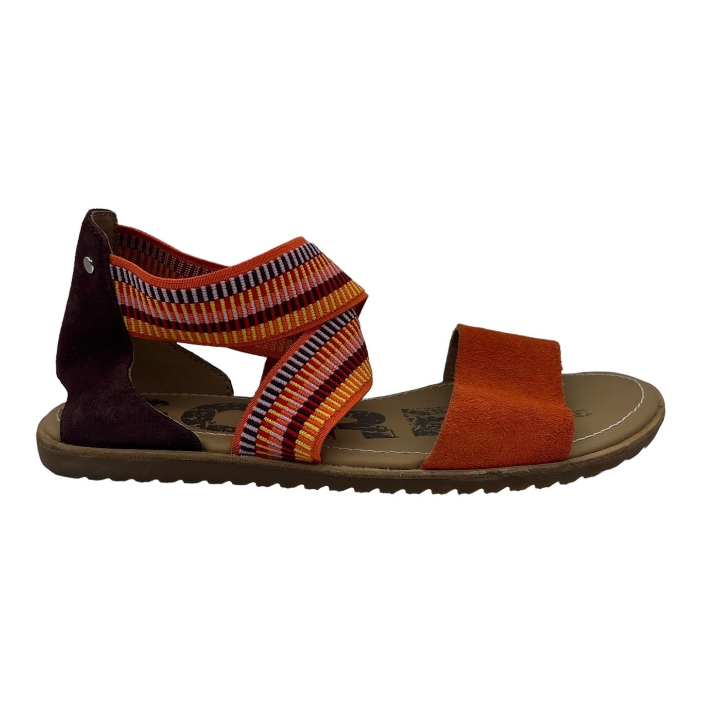 ORANGE SANDALS FLATS by SOREL Size:8