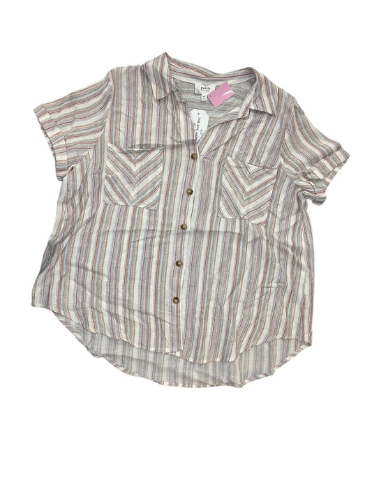 Top Ss By Blu Pepper In Striped Pattern, Size:2X
