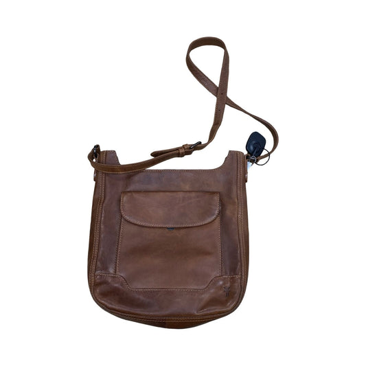 Handbag Leather By Frye In Brown, Size:Medium