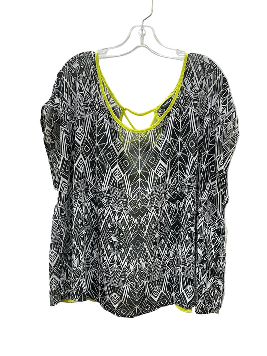 Blouse Ss By Torrid In Black & Green, Size:3X