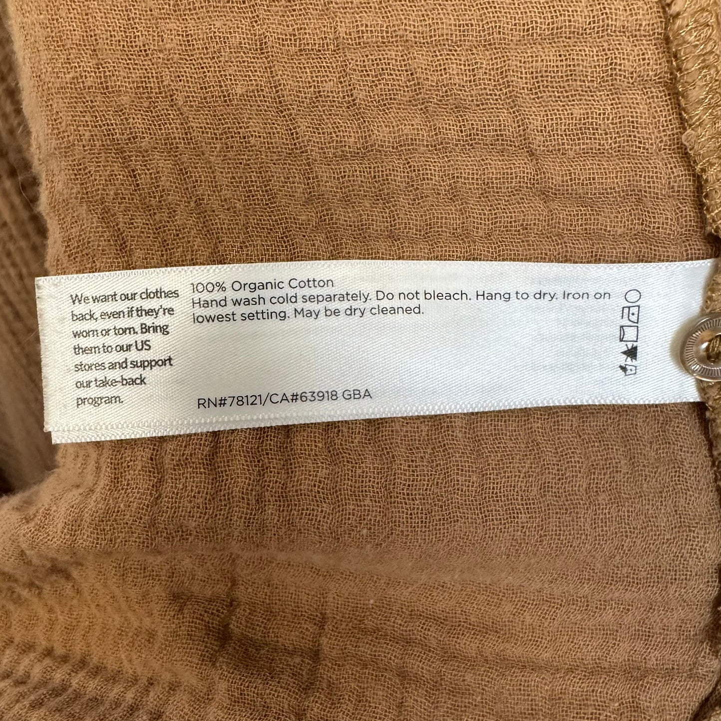 Top Long Sleeve By Eileen Fisher In Tan, Size: 2x