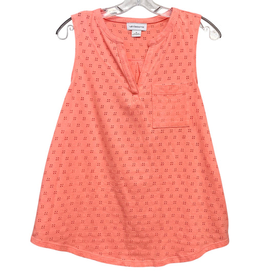 Top Sleeveless By Liz Claiborne In Coral, Size:M