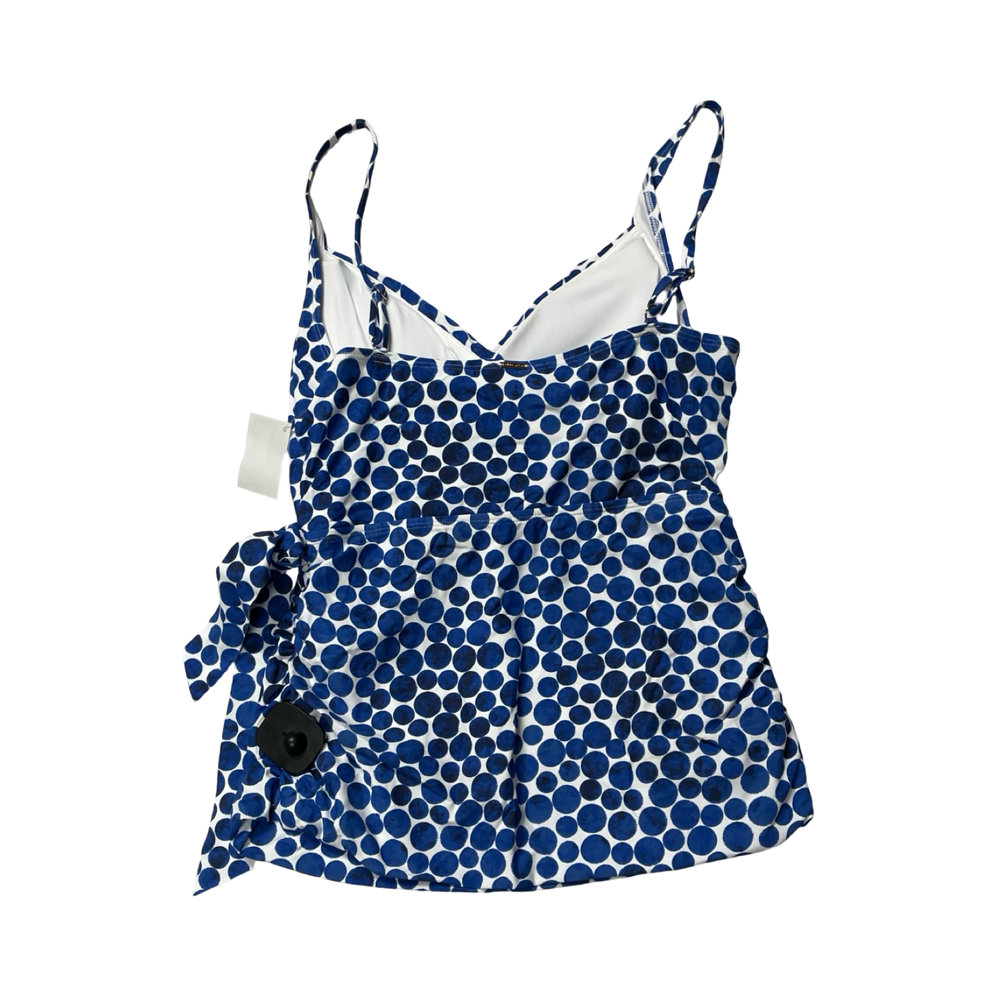 Swimsuit Top By Anne Cole In Blue & White, Size:L