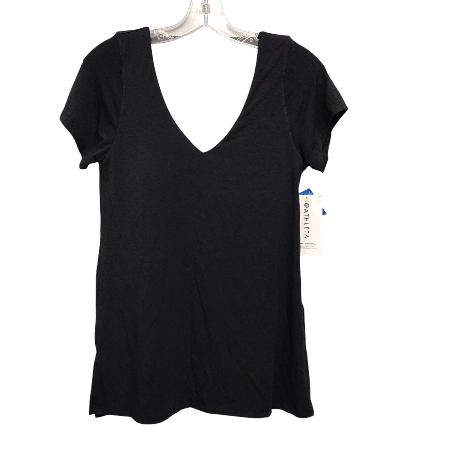 Athletic Top Ss By Athleta In Black, Size:M