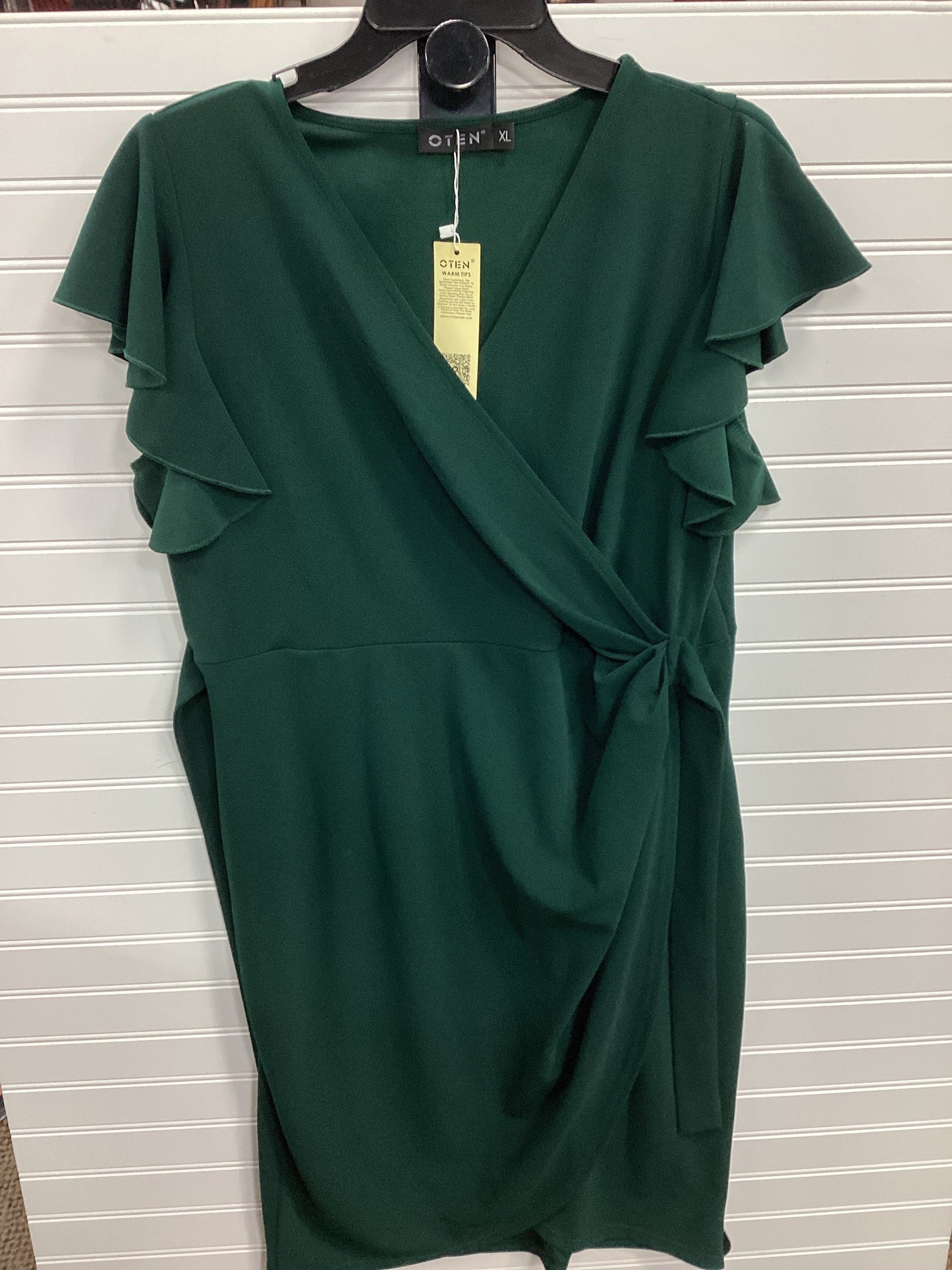 Dress Casual Midi By Cmc In Green, Size:Xl