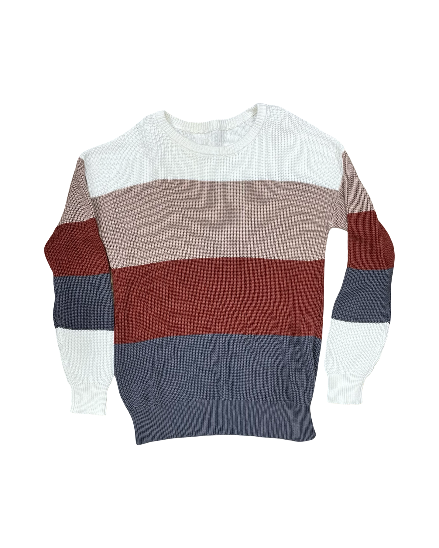 Sweater By Clothes Mentor In Grey & White, Size:L
