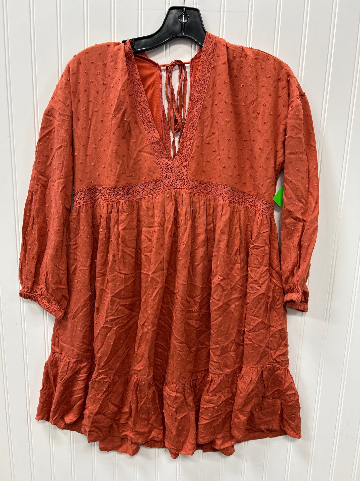 Dress Casual Midi By In Loom In Orange, Size:L