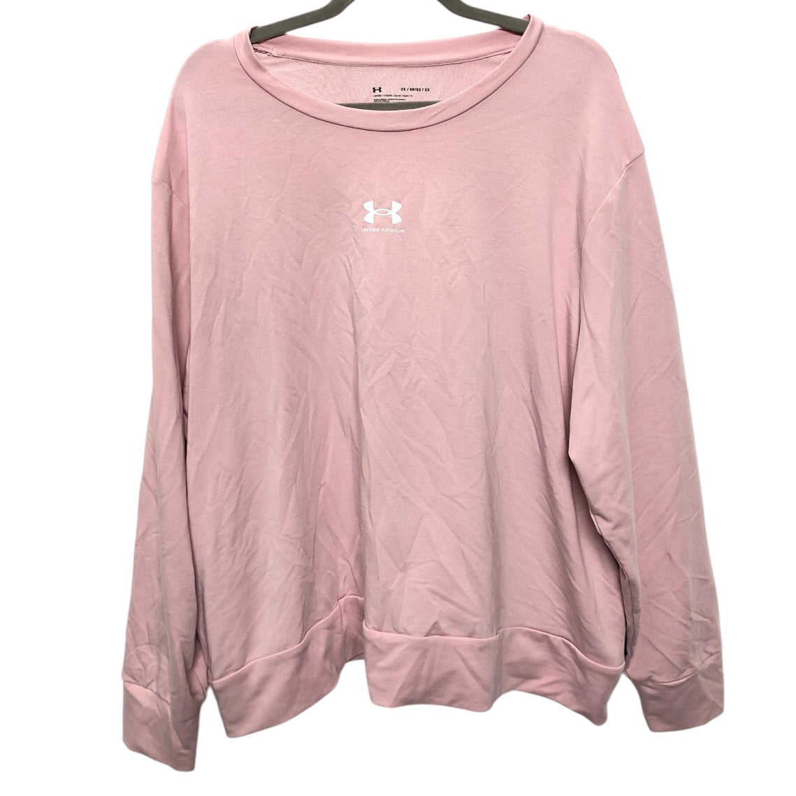 Athletic Sweatshirt Crewneck By Under Armour In Pink, Size:2X