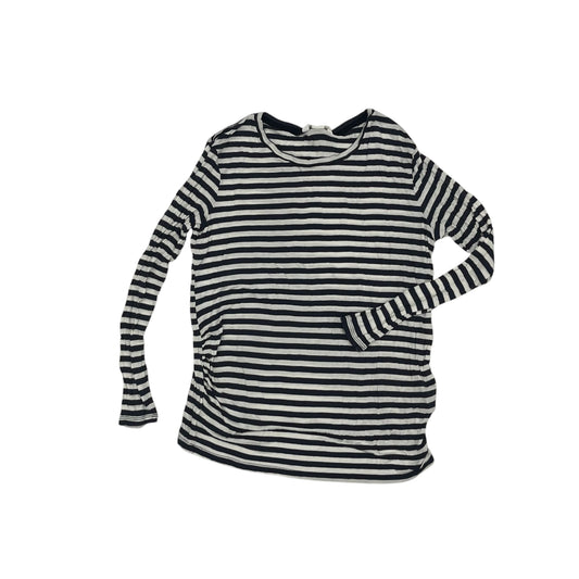 Mat Top Ls By H&M In Blue & Cream, Size:M