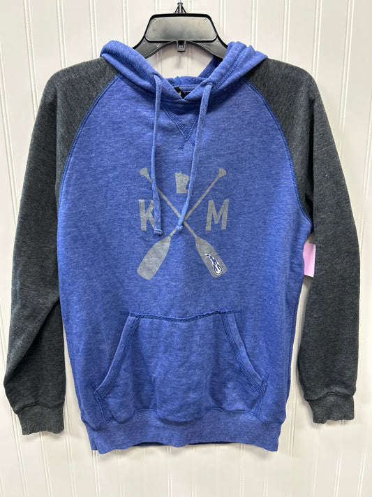 Sweatshirt Hoodie By District In Blue, Size:S