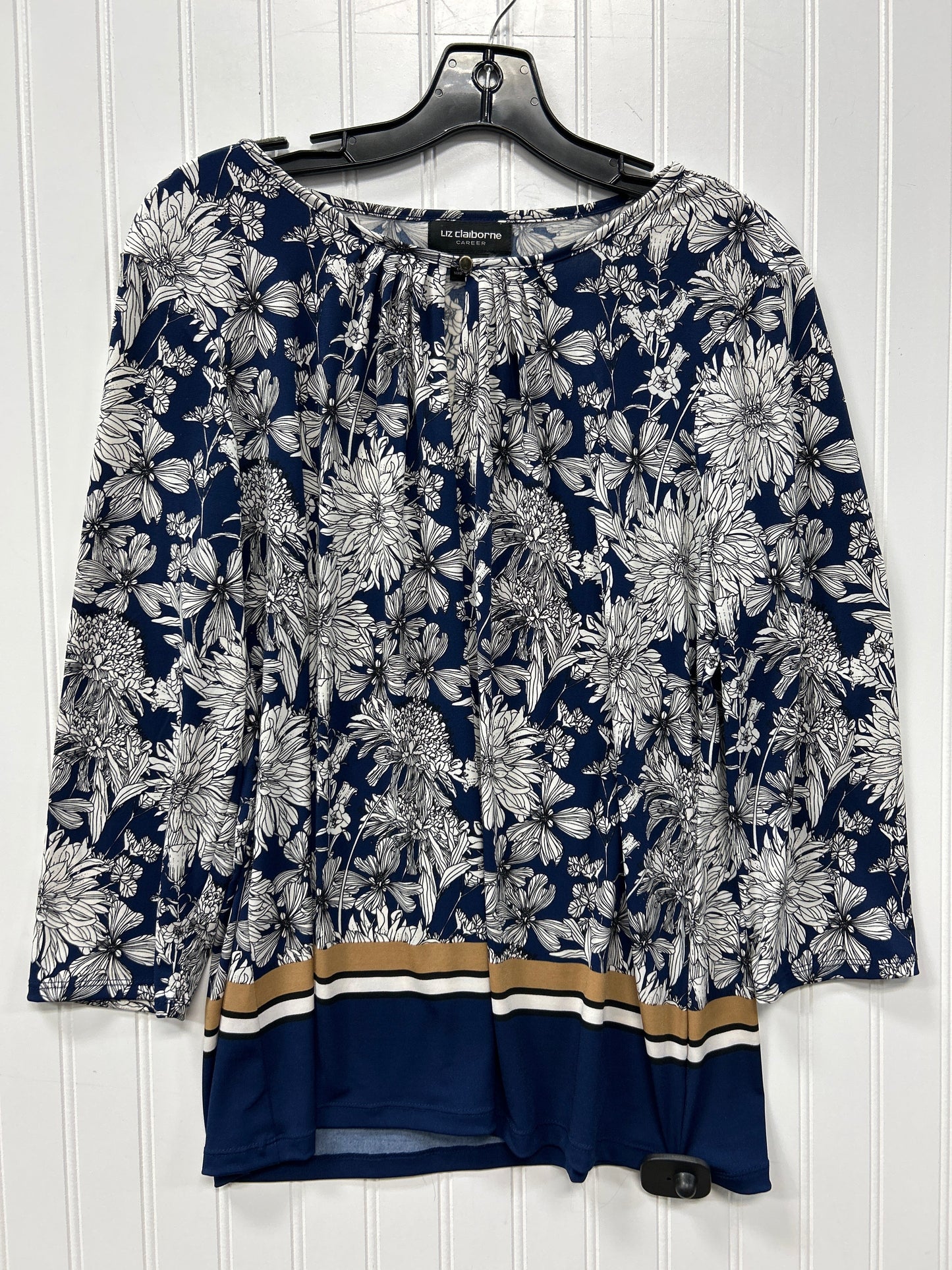 Top Ls By Liz Claiborne In Blue, Size:L