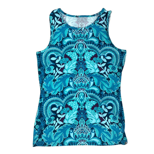Athletic Tank Top By Athleta In Blue & Green, Size:S
