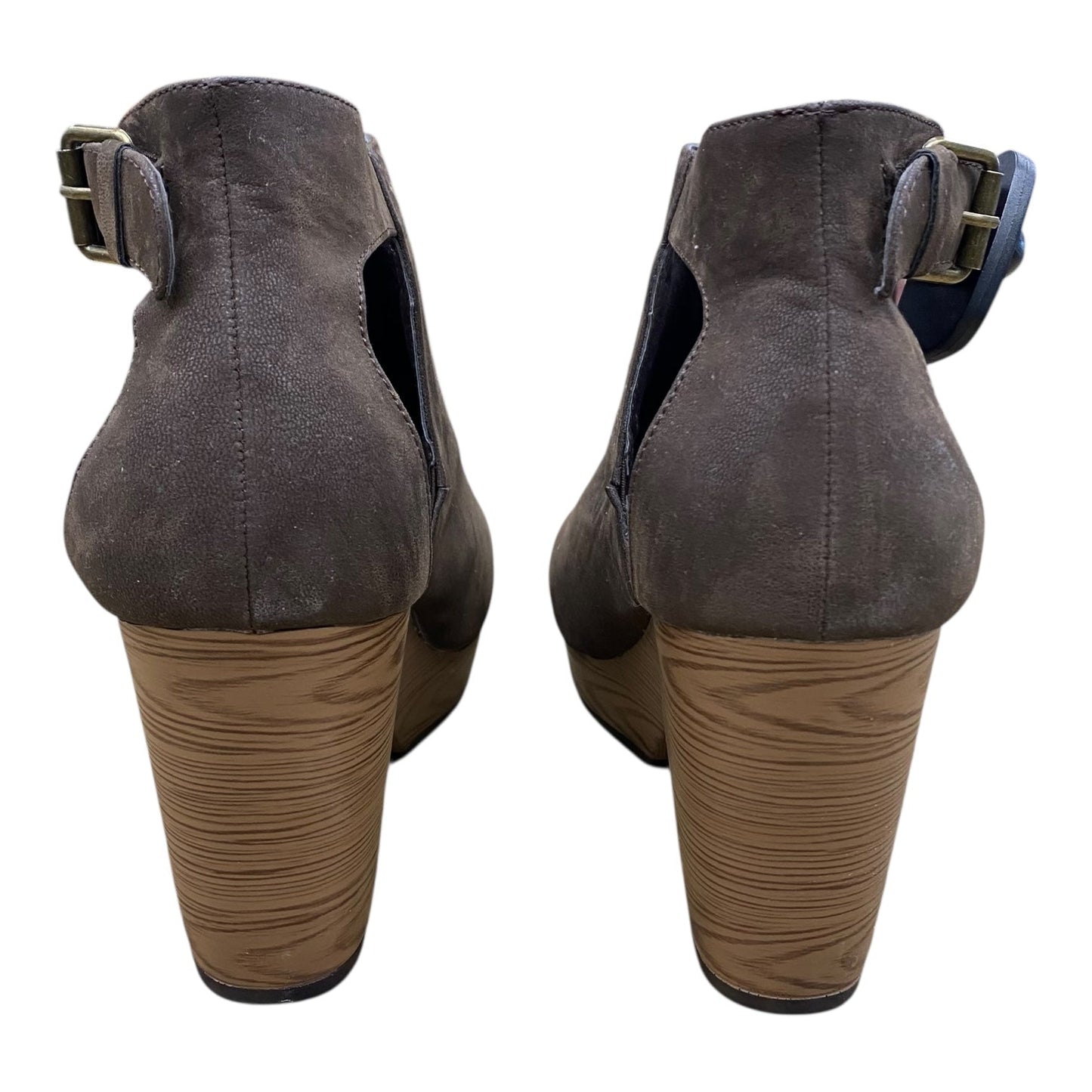 Shoes Heels Block By Natural Reflections In Brown, Size:10