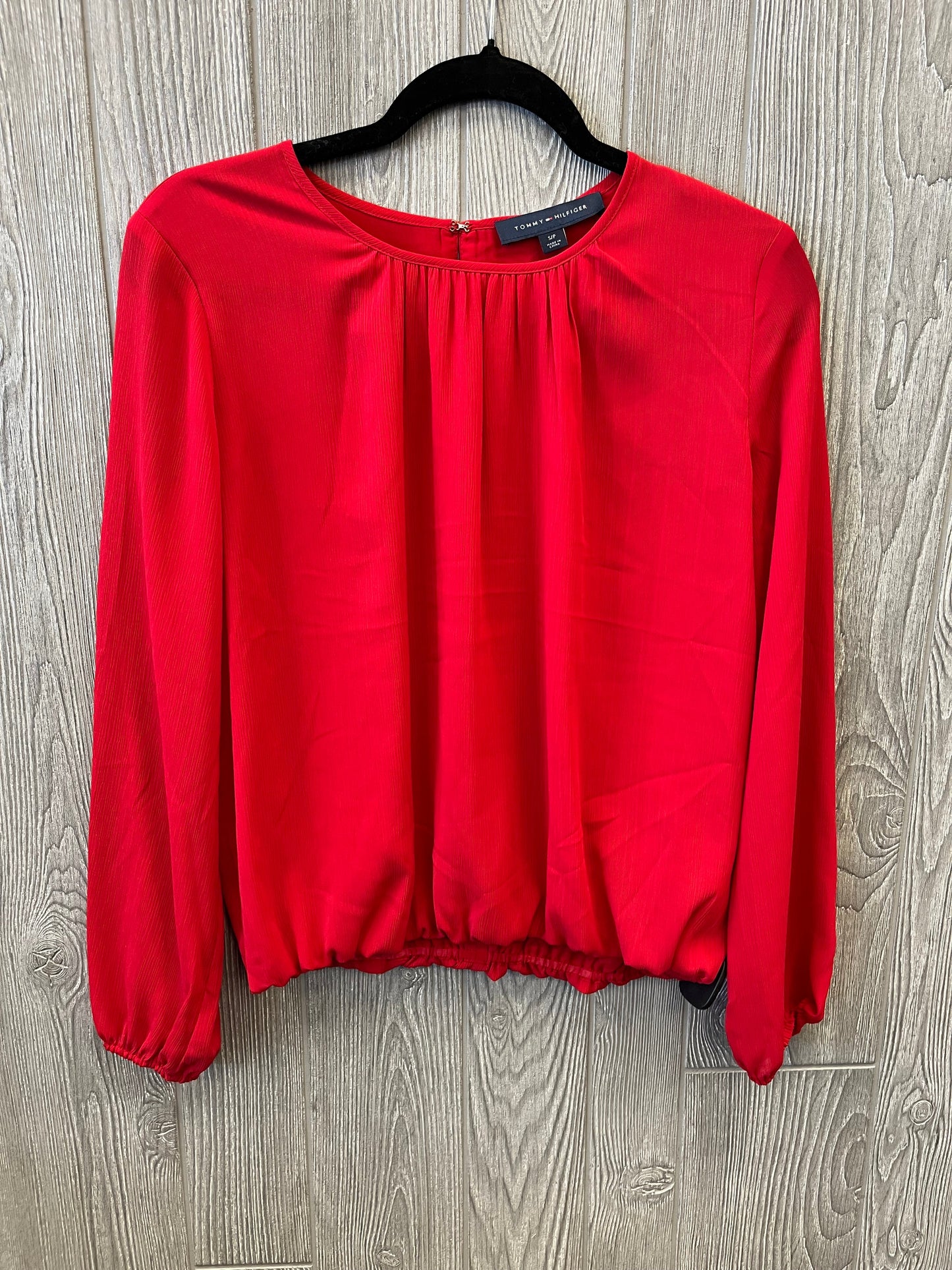 Top Long Sleeve By Tommy Hilfiger In Red, Size: Xs