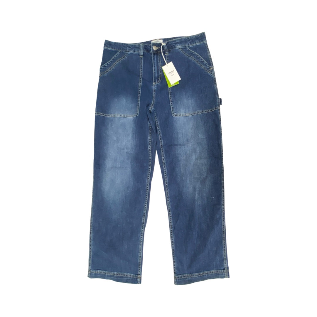 Jeans Wide Leg By Cmc In Blue, Size:Xl
