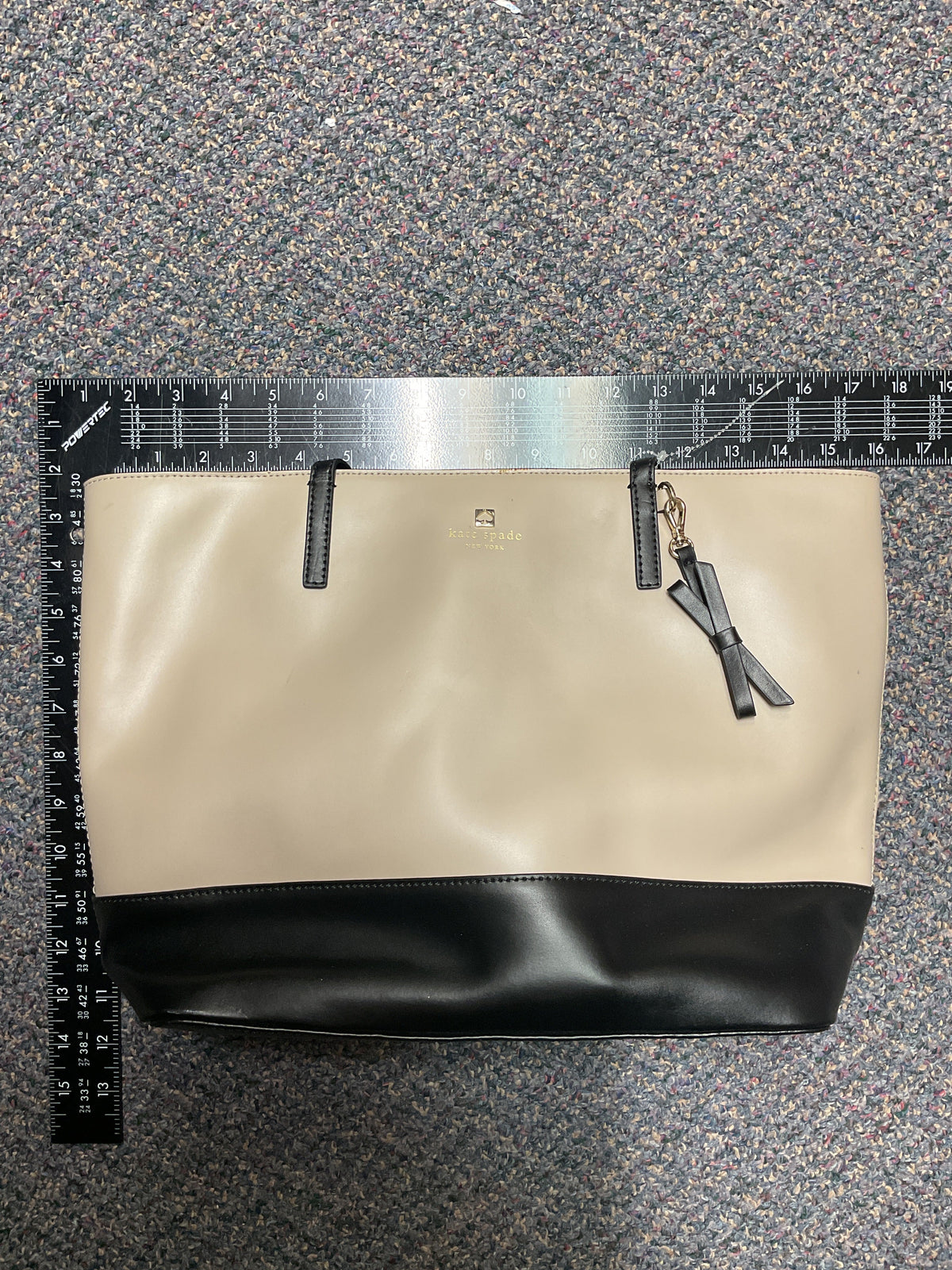 Handbag Designer By Kate Spade In Black & Grey, Size:Large