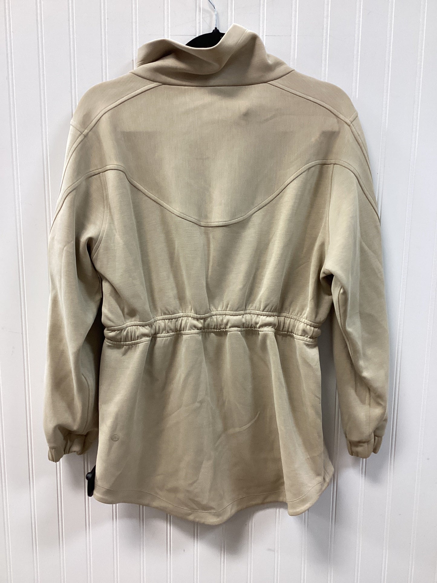 Athletic Jacket By Lululemon In Tan, Size:6