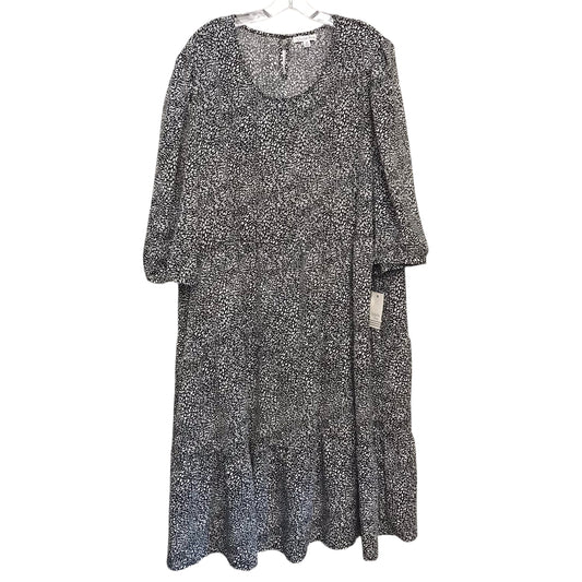 Dress Casual Midi By Ophelia Roe In Black & White, Size:3