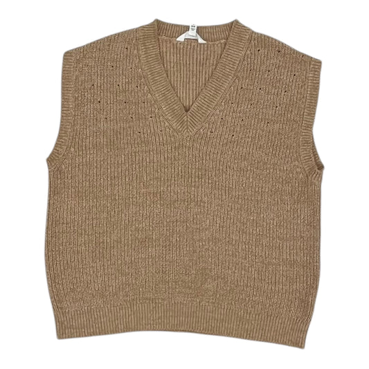 Vest Sweater By Time And Tru In Tan, Size:S