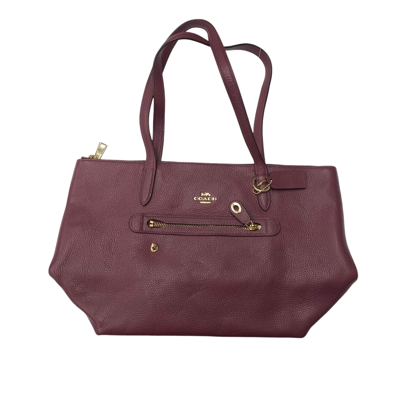 Handbag Designer By Coach In Purple, Size:Medium