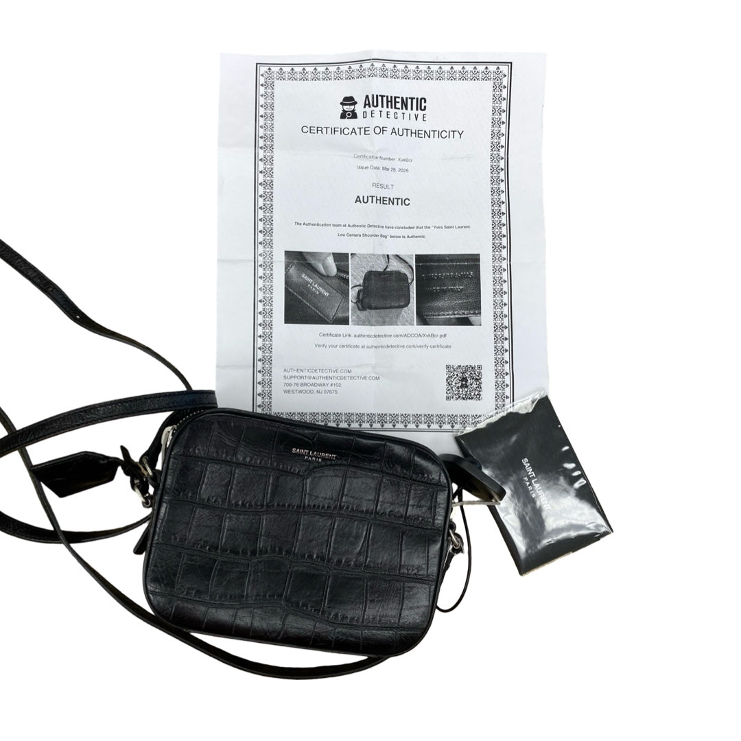 Handbag Luxury Designer By Yves Saint Laurent In Black, Size:Small  (6Lx 4.5H x 2W)