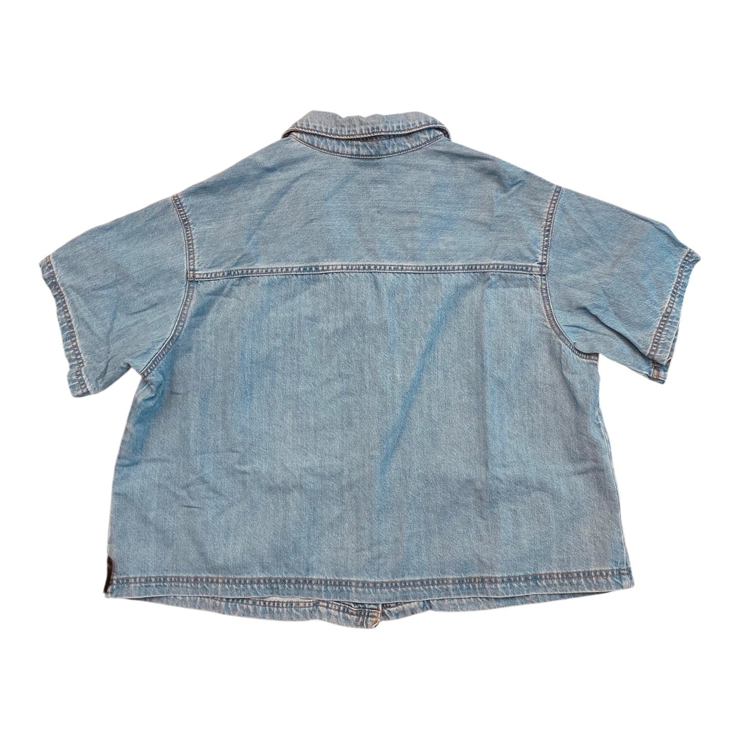 Top Ss By Universal Thread In Blue Denim, Size:1X