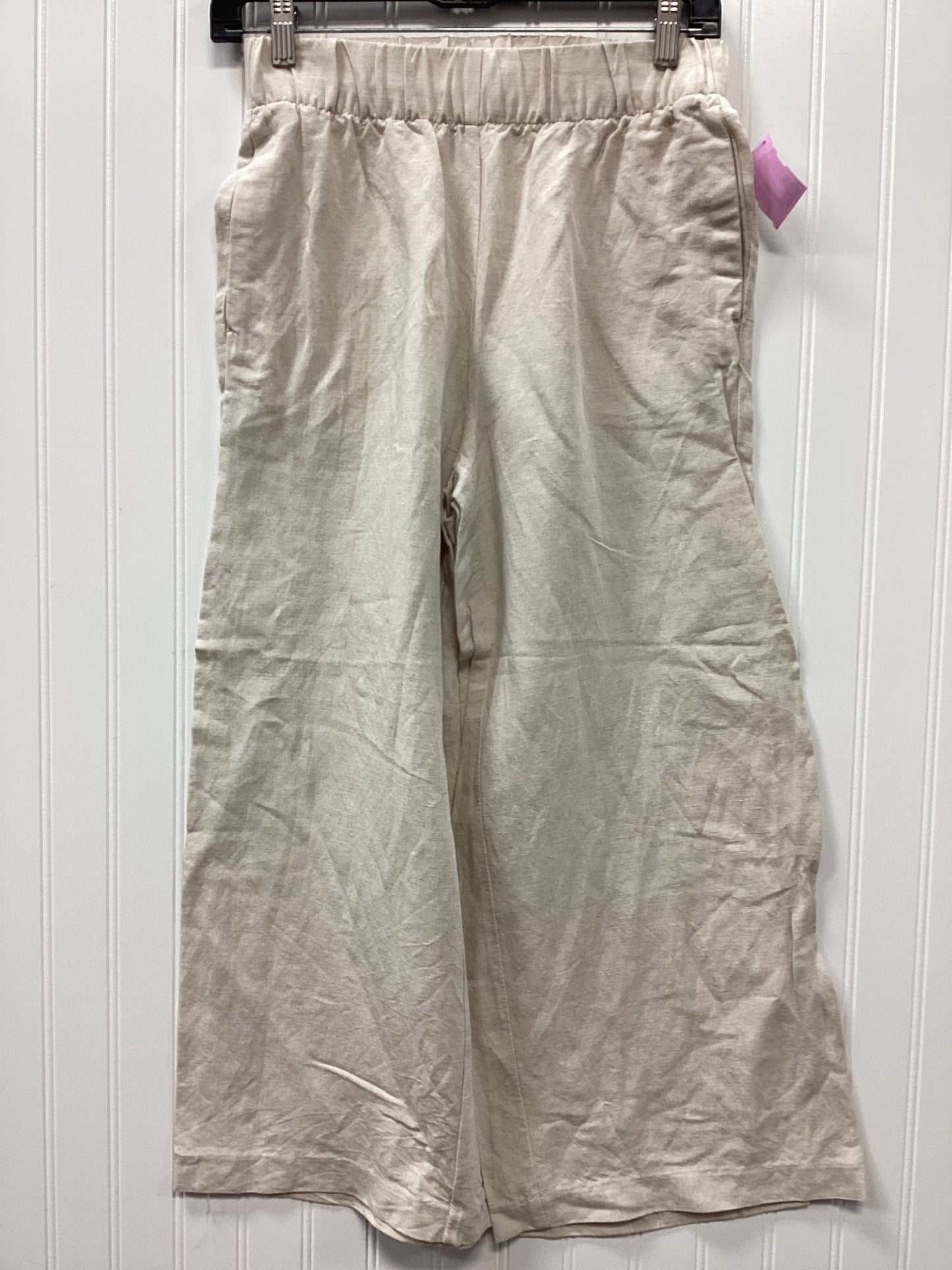 Pants Linen By H&M In Cream, Size:Xs