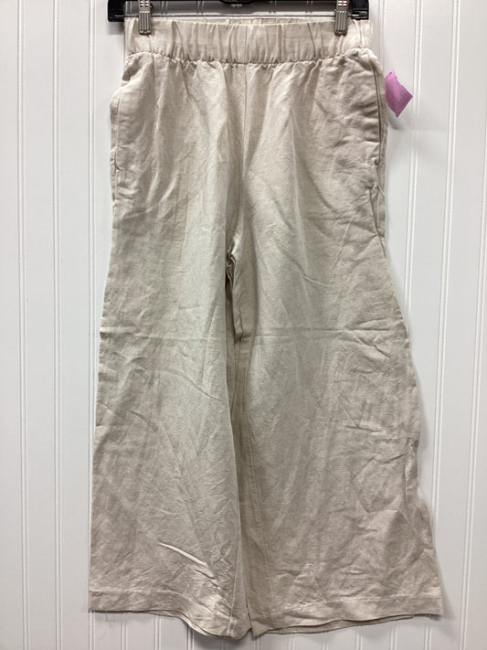 Pants Linen By H&M In Cream, Size:Xs