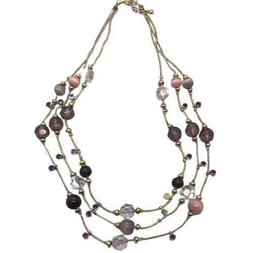 Layered Multi Colored Necklace with Beads by Clothes Mentor