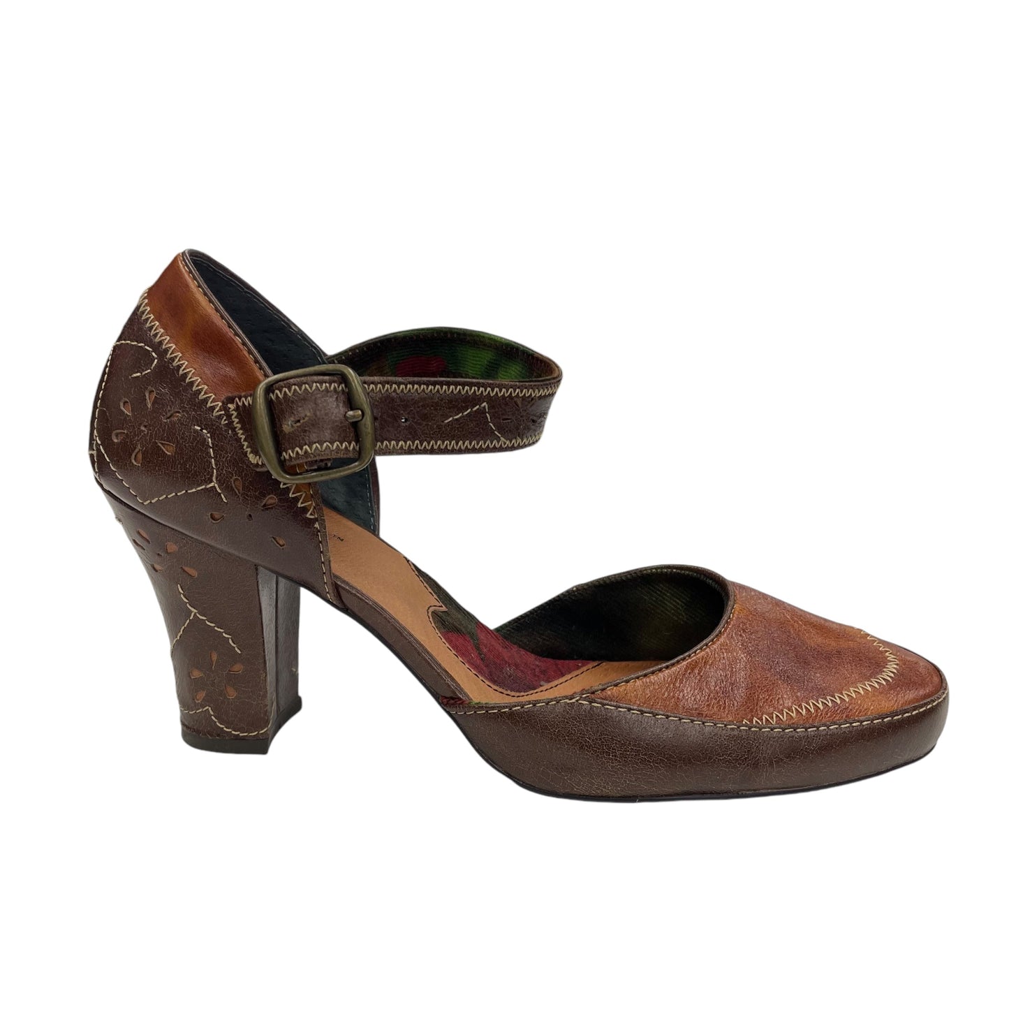 Shoes Heels Block By Kensie In Brown, Size:Change 14P