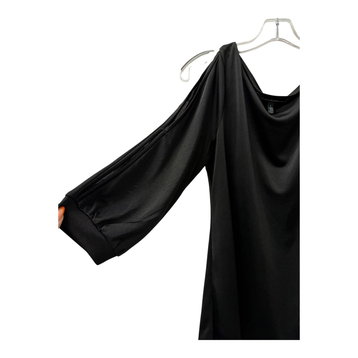 Top 3/4 Sleeve By White House Black Market In Black, Size:L