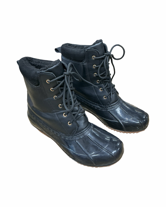 Boots Rain By Jf In Black, Size:10