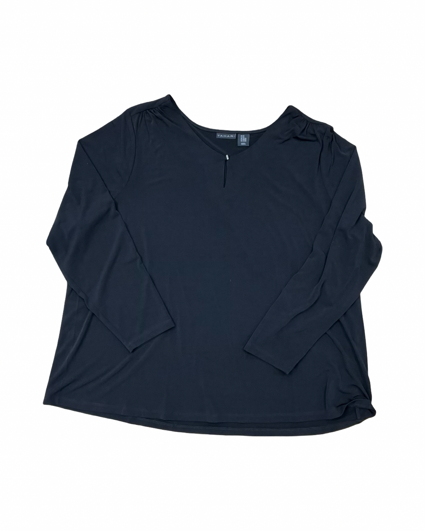Top Ls By Tahari In Black, Size:2X