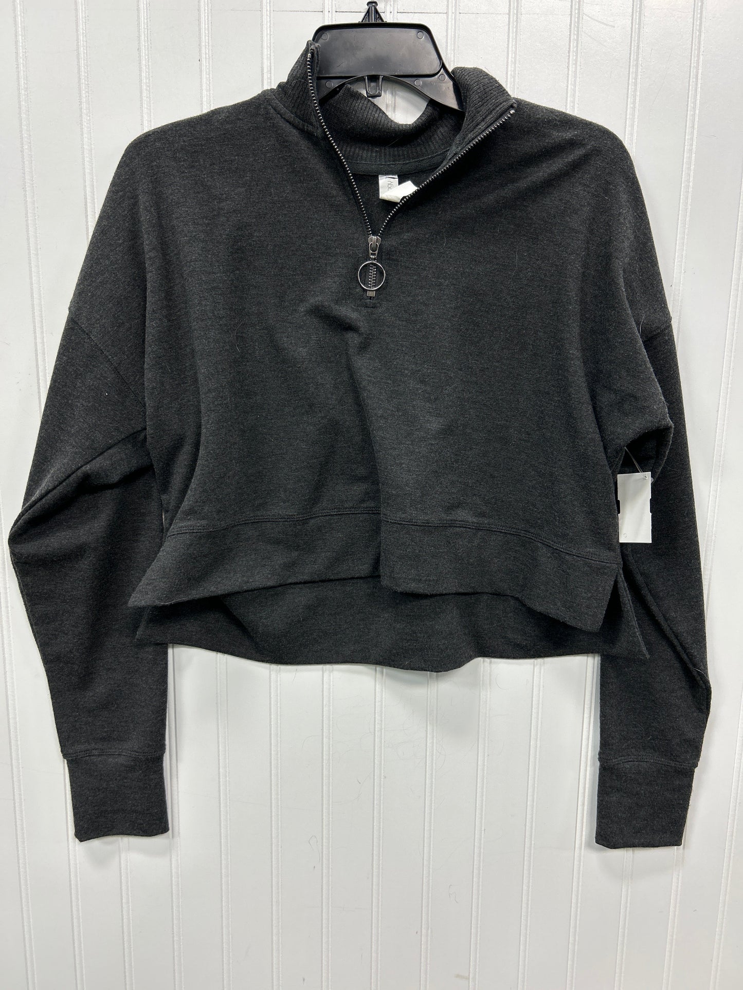 Athletic Top Ls Collar By Ideology In Grey, Size:S