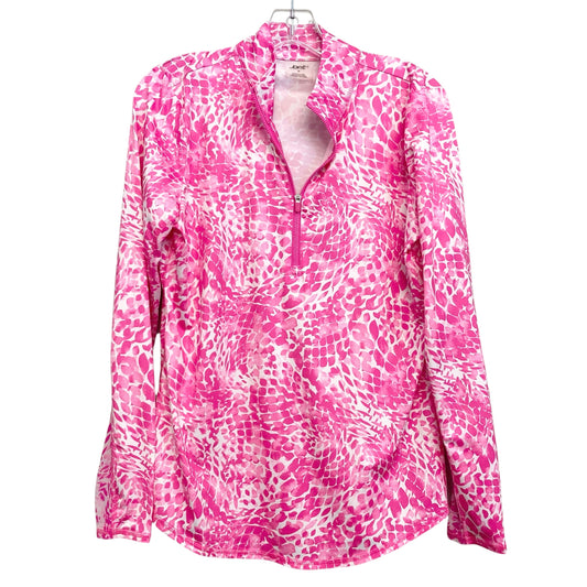 Athletic Top Ls Collar By Jofit In Pink, Size:M