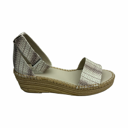 Sandals Heels Wedge By Franco Sarto In Snakeskin Print, Size:8