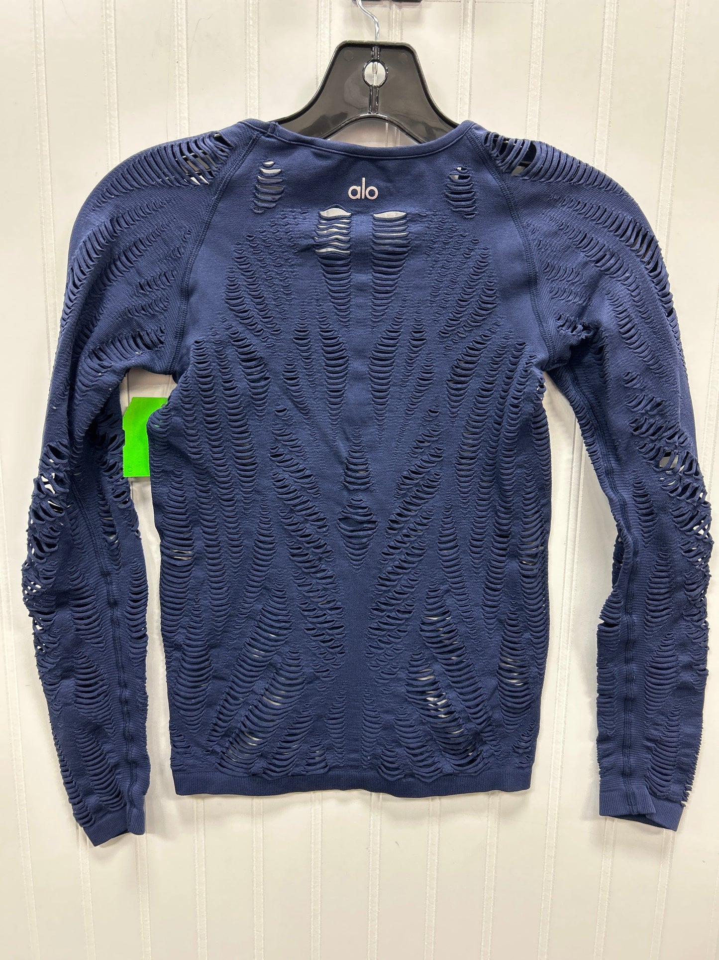 Athletic Top Ls Collar By Alo In Navy, Size:S