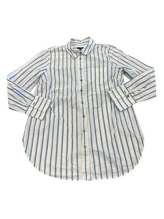 Blouse Ls By Talbots In Striped Pattern, Size:S