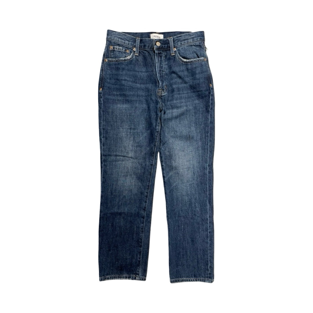 Jeans Straight By Pistola In Blue Denim, Size:4