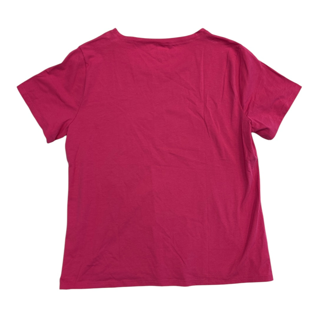 Top Ss Basic By Ann Taylor In Pink, Size:Xl