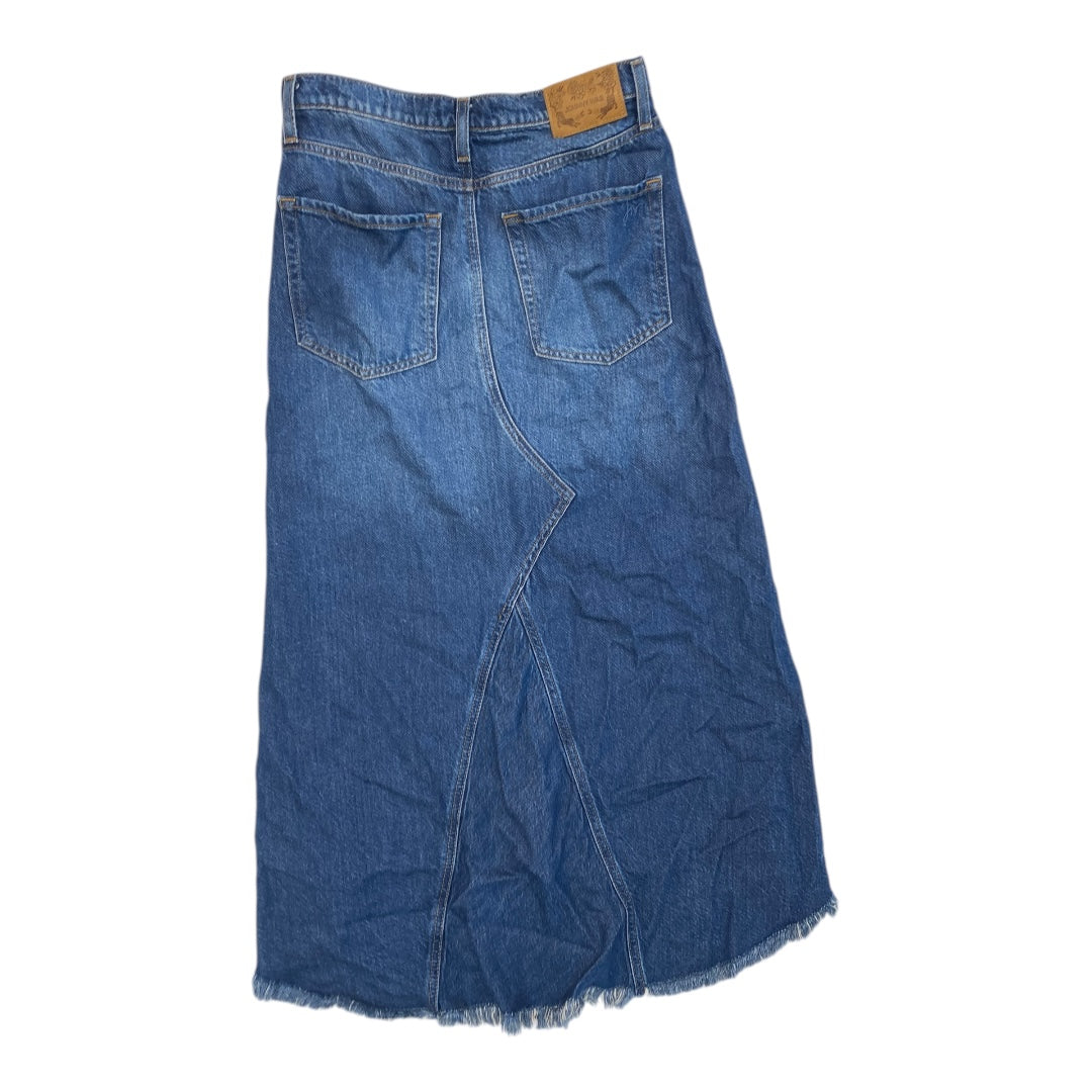 Skirt Designer By Johnny Was In Blue Denim, Size:2